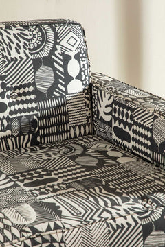 UPHOLSTERY FABRIC SWATCH Patchwork Black And White Upholstery Fabric Swatch
