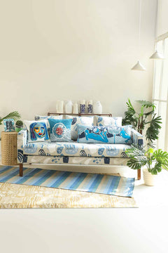 PRINT & PATTERN RUGS Patchwork Printed Rug (Sand Beige)