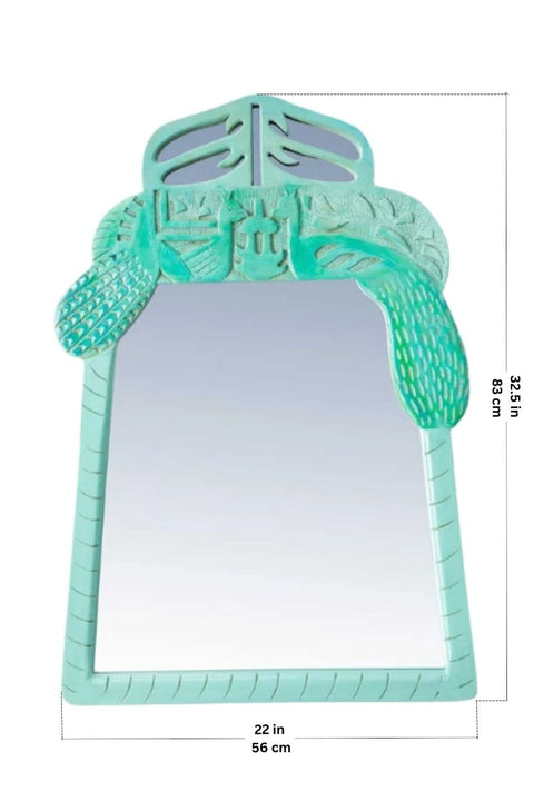 MIRRORS Peacock Hand Carved Wall Mirror