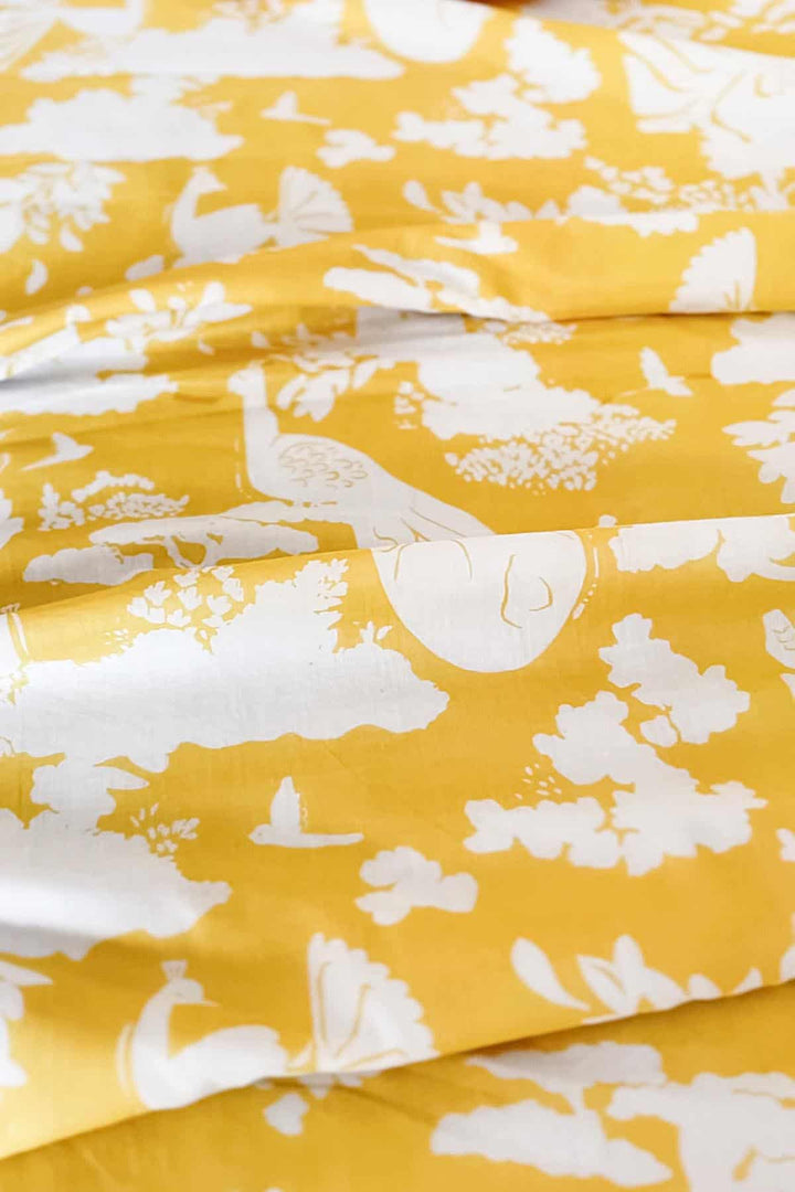 PRINT & PATTERN DOHARS Peacock Shadows Dohar (Cotton Voile And Flannel)