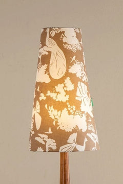 Peacock Song Tall Taper Lampshade (Taupe)