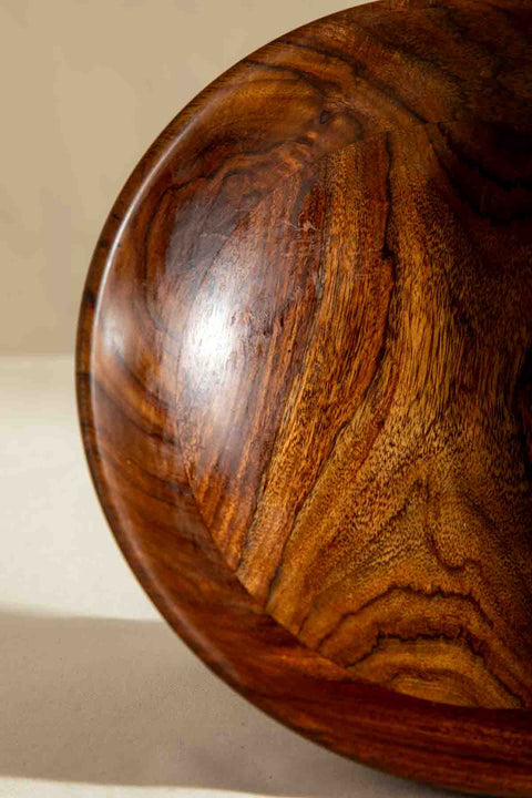 SERVING BOWLS Pedestal Wooden Salad Bowl