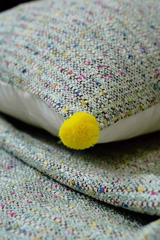 SOLID & TEXTURED CUSHIONS Peekaboo Tweed Cushion Cover (36 Cm X 50 Cm)