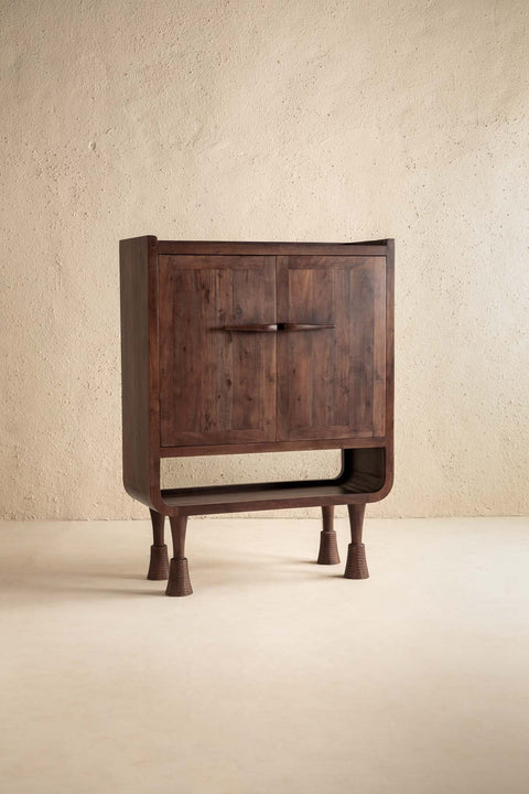 CABINETS Phase Acacia Wood Bar Cabinet