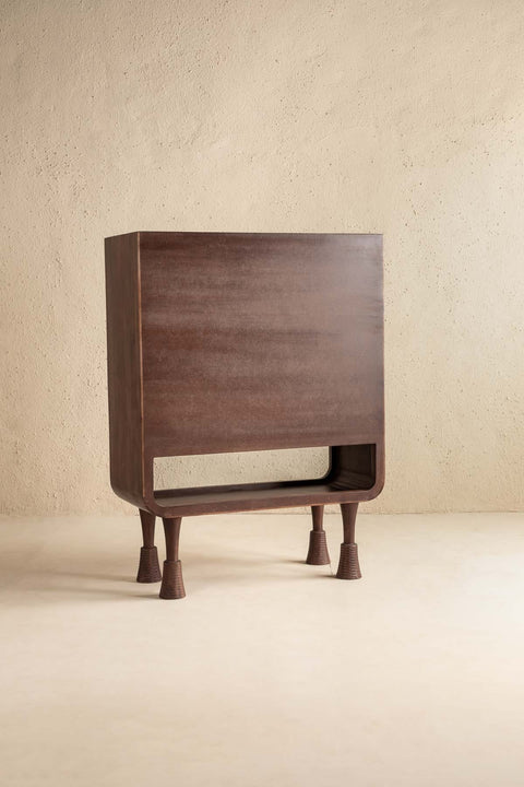 CABINETS Phase Acacia Wood Bar Cabinet
