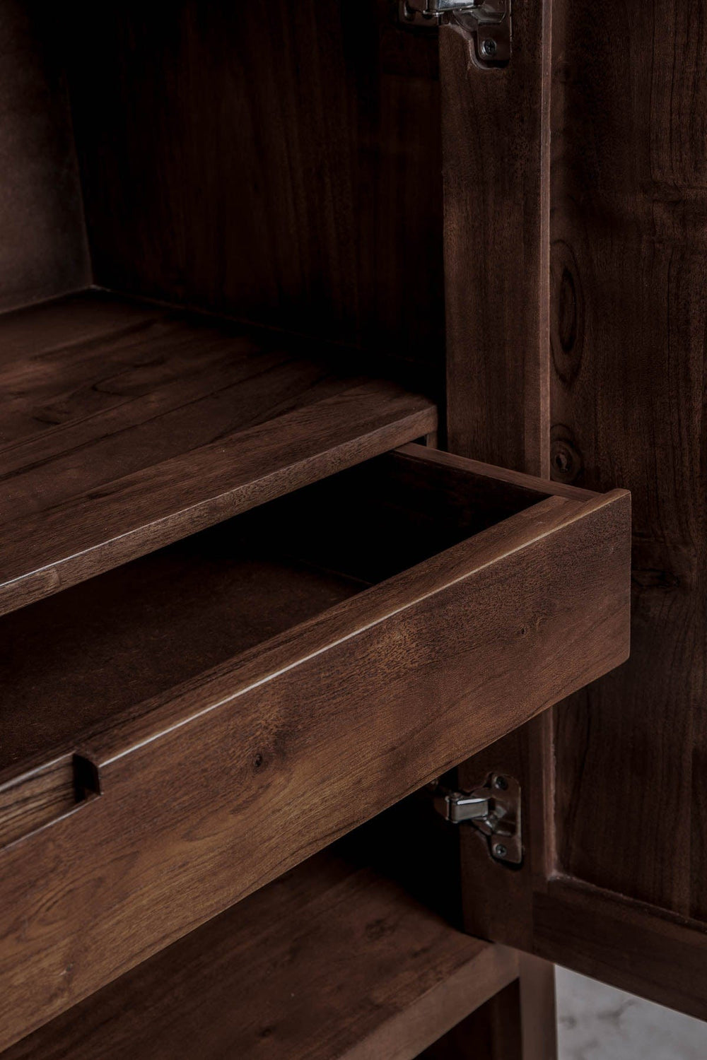 CABINETS Phase Acacia Wood Bar Cabinet