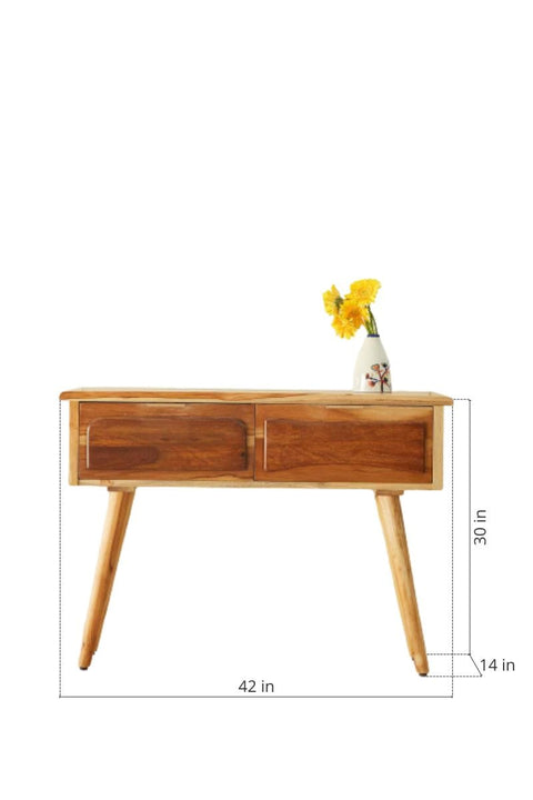 CONSOLE TABLES Phases Teak Wood Console Table