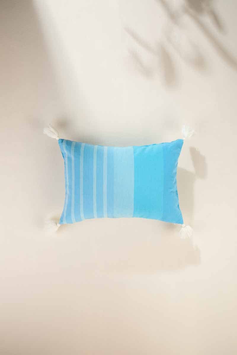 ACCENT CUSHIONS Phases Of Moon Aqua Blue Cushion Cover (36 Cm X 50 Cm)