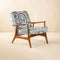 Pi Accent Chair in Medallion Tree Indigo Fabric