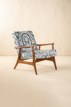 Medallion Tree Indigo Fabric