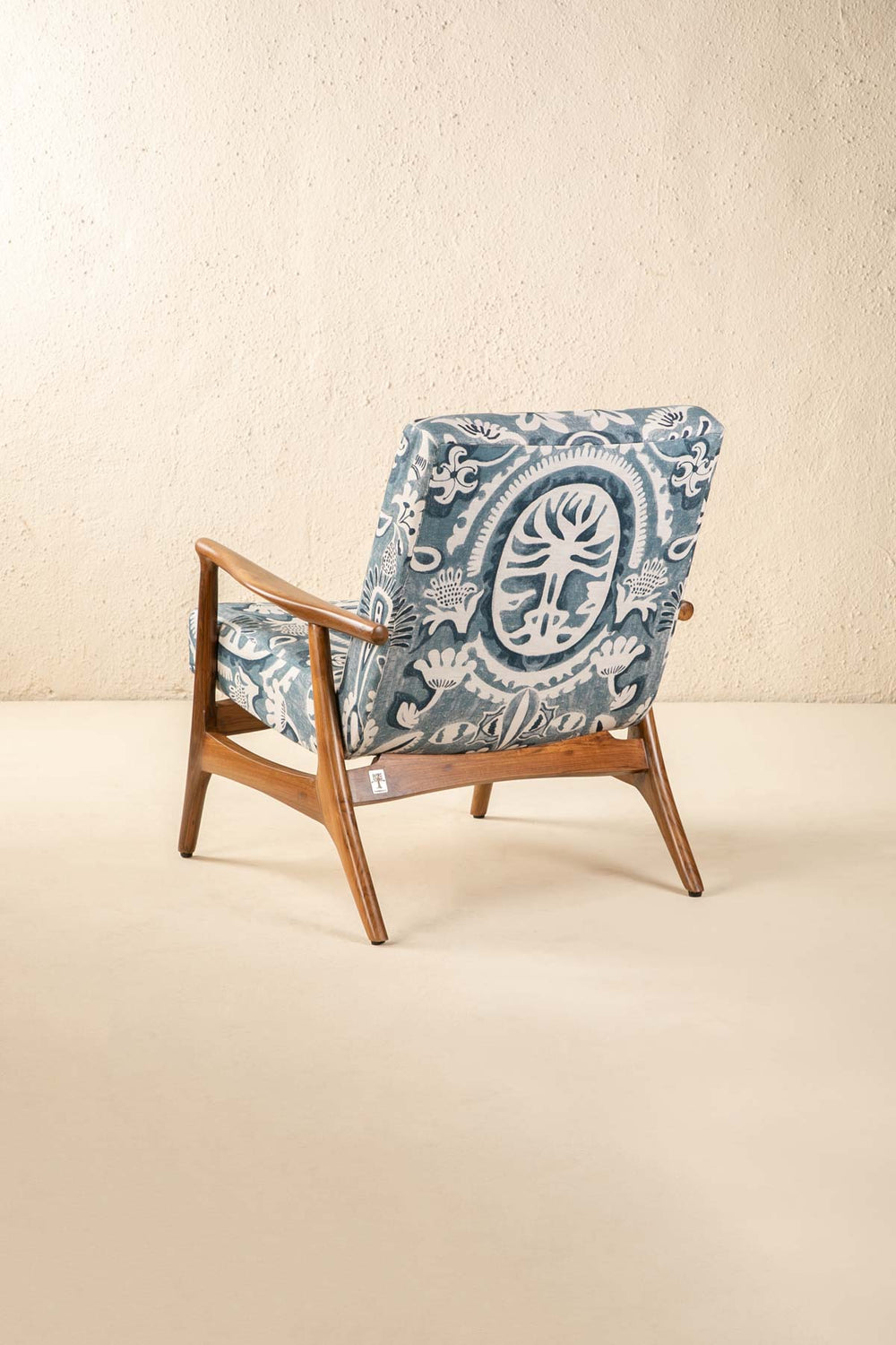 Medallion Tree Indigo Fabric