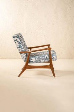 Medallion Tree Indigo Fabric