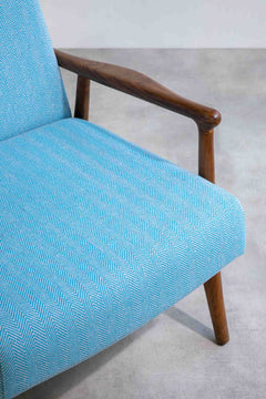 Herringbone Lunar Blue Fabric