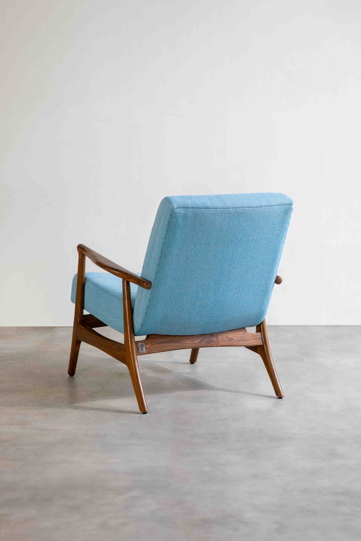 Herringbone Lunar Blue Fabric