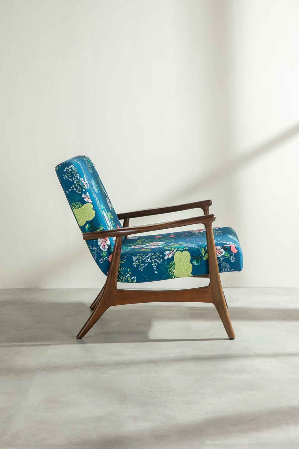 Moonflower Moonlit Blue Fabric