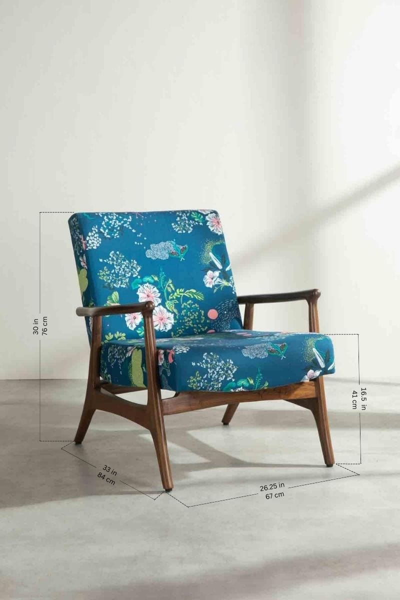 Moonflower Moonlit Blue Fabric
