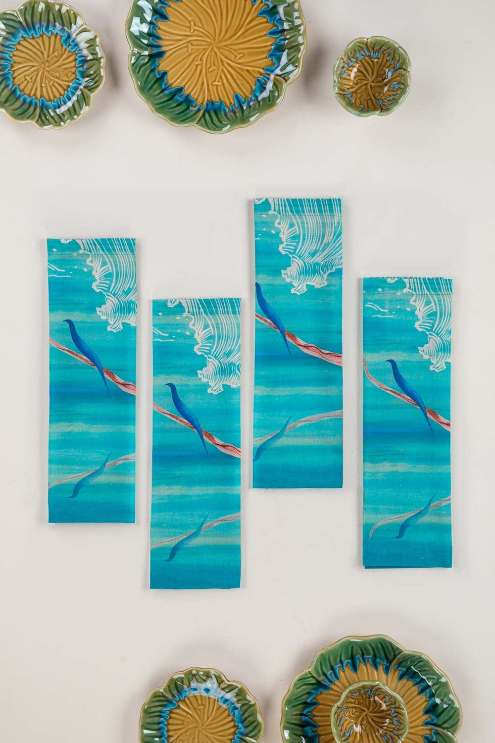 NAPKINS Pica Pica Spring Teal Dinner Napkin (Set Of 4)