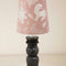 Pillar Charcoal Table Lamp with Ahnan Taper Lampshade (Peach)