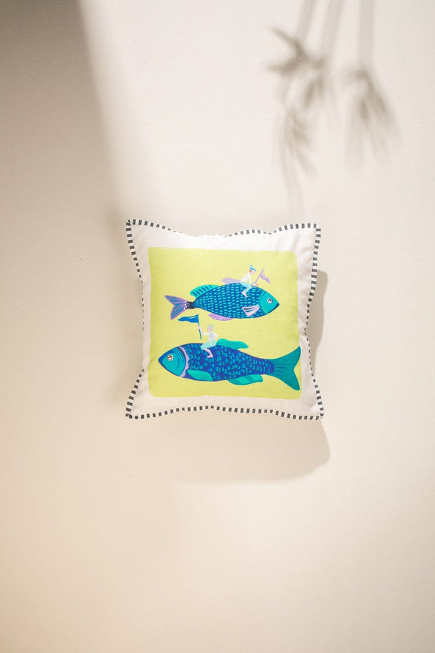 PRINT & PATTERN CUSHIONS Pisces Dream Weaver  Fabgreen Cushion Cover (41 Cm X 41 Cm)