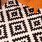 Pixel Cross Woven Rug (Black And White)