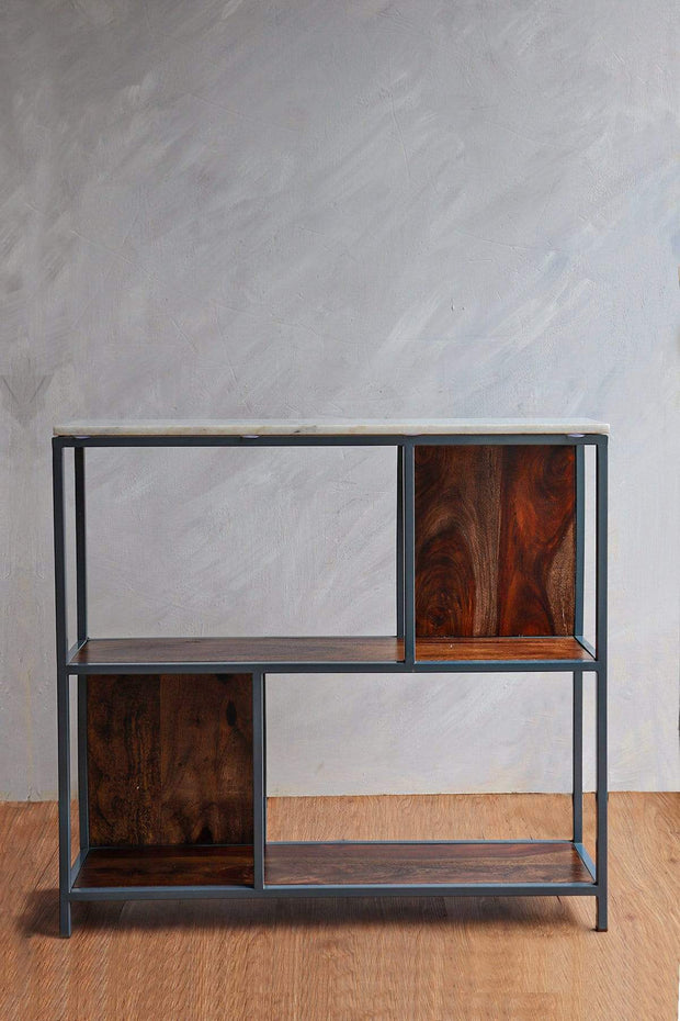 CONSOLE TABLES Pixel Metal And Marble Console Table