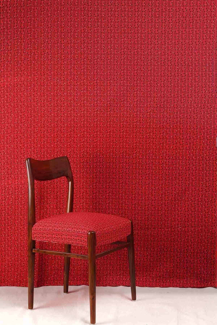 UPHOLSTERY FABRIC Pixel Upholstery Fabric (Flame/Burgundy)