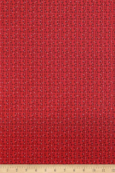 UPHOLSTERY FABRIC Pixel Upholstery Fabric (Flame/Burgundy)