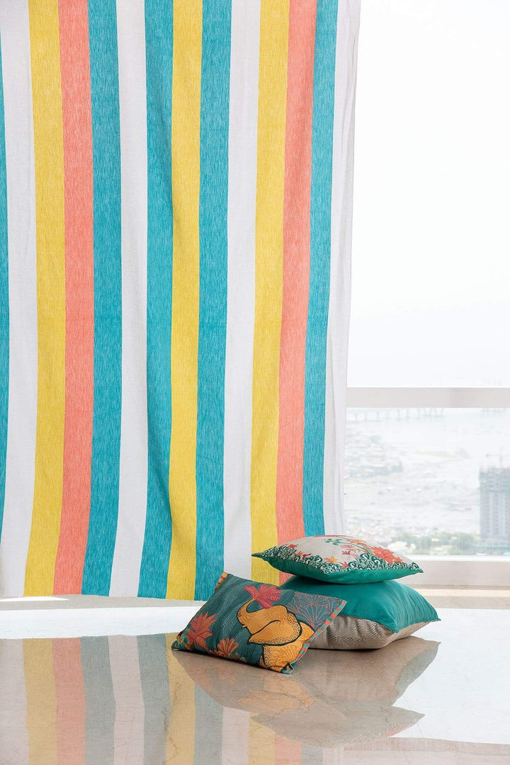 PRINT & PATTERN COTTON FABRICS Playhouse Cotton Fabric And Curtains (Multi-Colored)