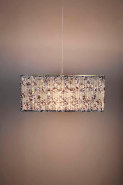 PENDANT LAMPS Pleated Fabric Rectangle Pendant Lamp