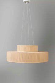 PENDANT LAMPS Pleated Fabric Round Pendant Lamp