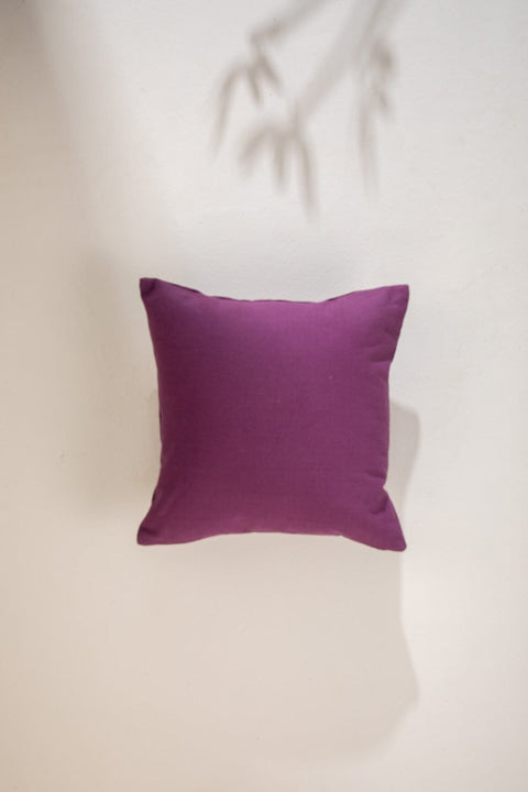 ACCENT CUSHIONS Pom Poms Grape Cushion Cover (41 Cm X 41 Cm)