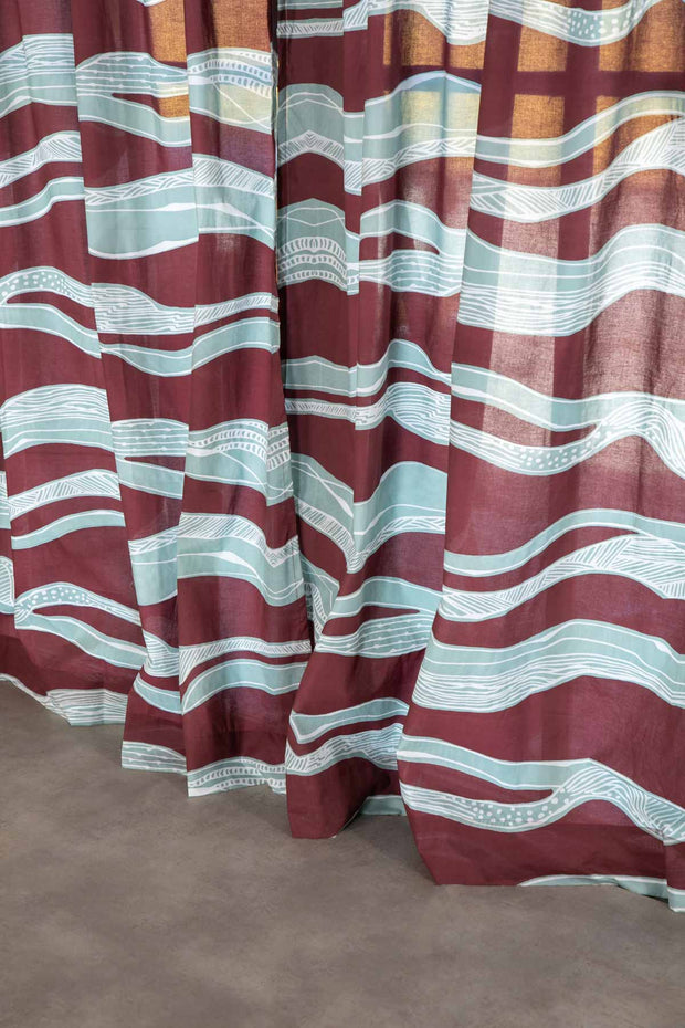 CURTAINS Puzzikoli Grape Sheer Curtain