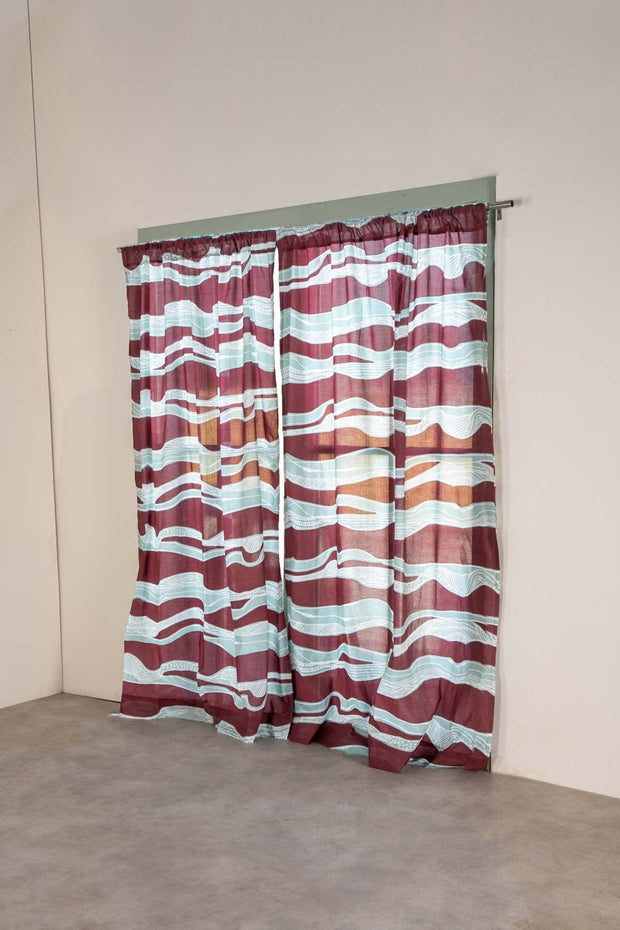 CURTAINS Puzzikoli Grape Sheer Curtain