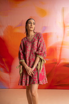 DRESSES Puzzle Tree Short Dress (Merlot Pink)