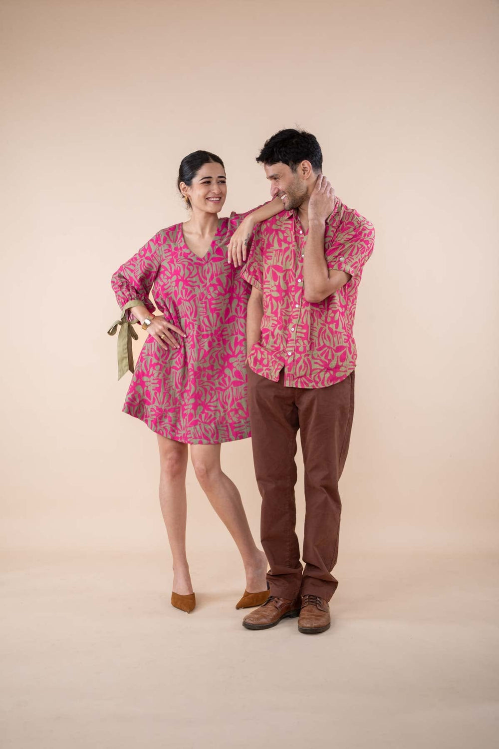DRESSES Puzzle Tree Short Dress (Merlot Pink)
