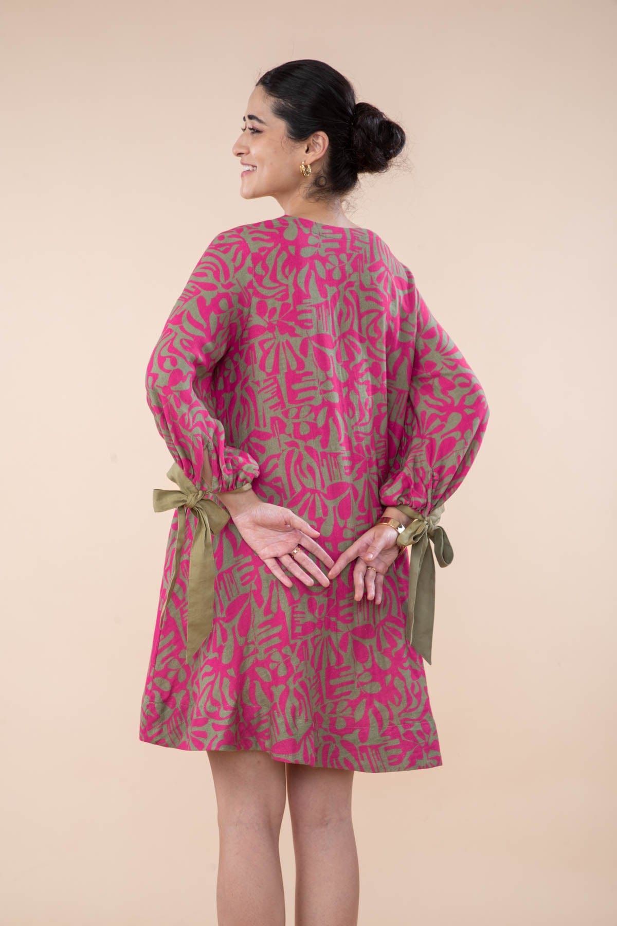 DRESSES Puzzle Tree Short Dress (Merlot Pink)