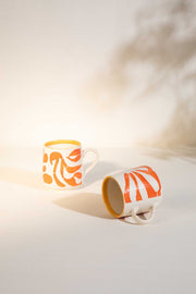 MUGS & CUPS Puzzle Tree Ceramic Coffee Mug (Set Of 2)