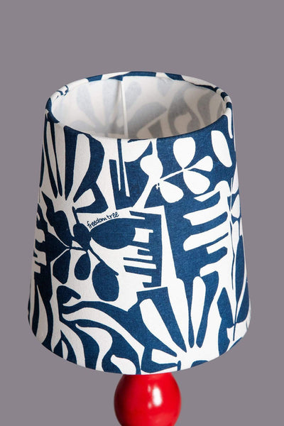 LAMPSHADES Puzzle Tree Tiny Taper Lampshade (Blue And White)