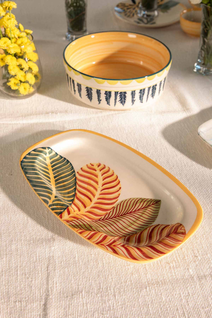 SERVING PLATTERS Quemon Ceramic Rectangular Platter