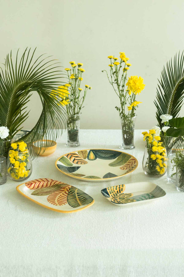 SERVING PLATTERS Quemon Ceramic Rectangular Platter