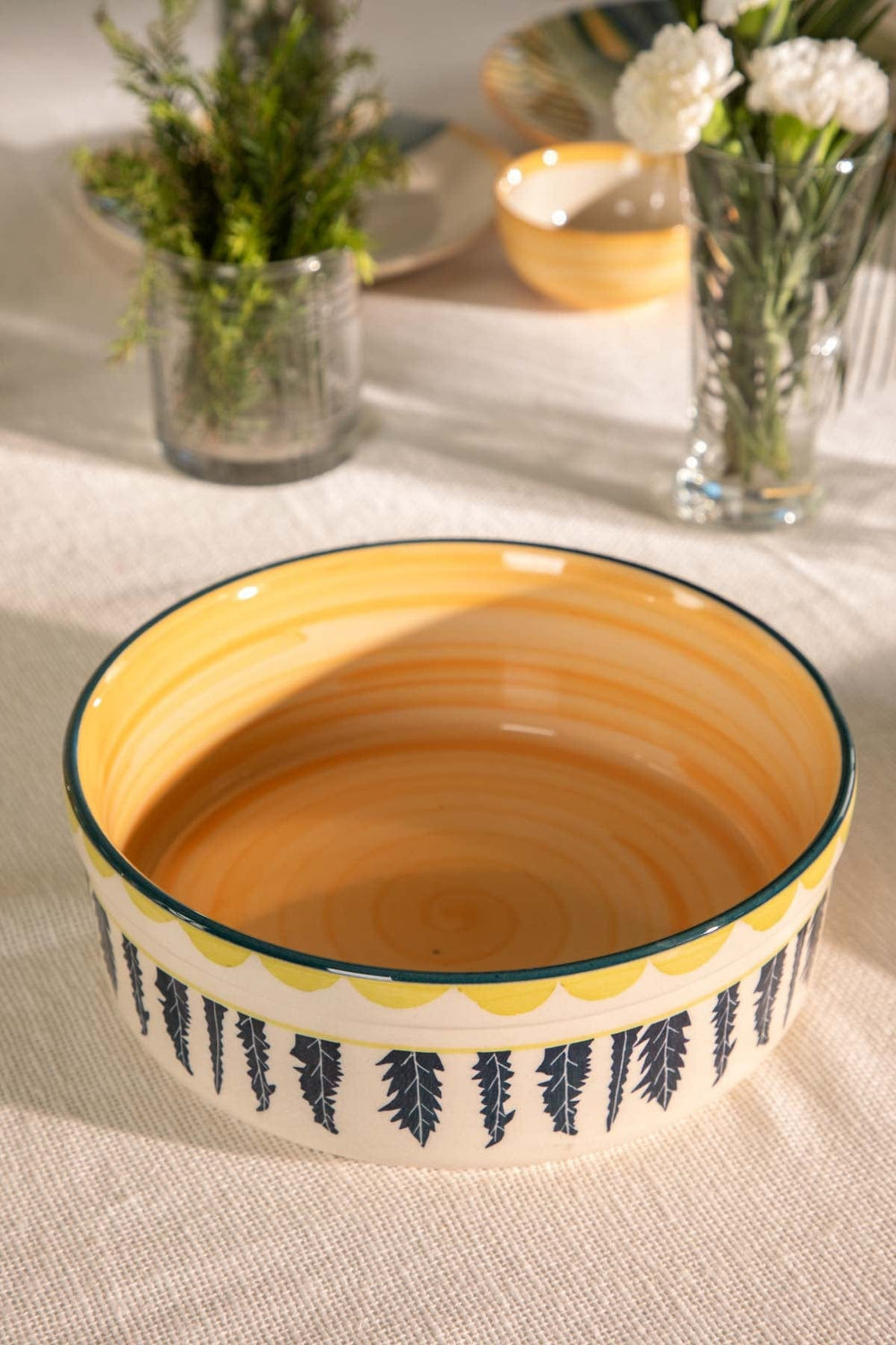 SERVING BOWLS Quemon Ceramic Large Straight Serving Bowl
