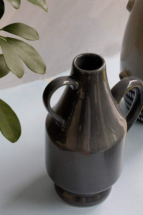 FLOWER VASES Raan Ceramic Vase (Dark Grey Speckle)