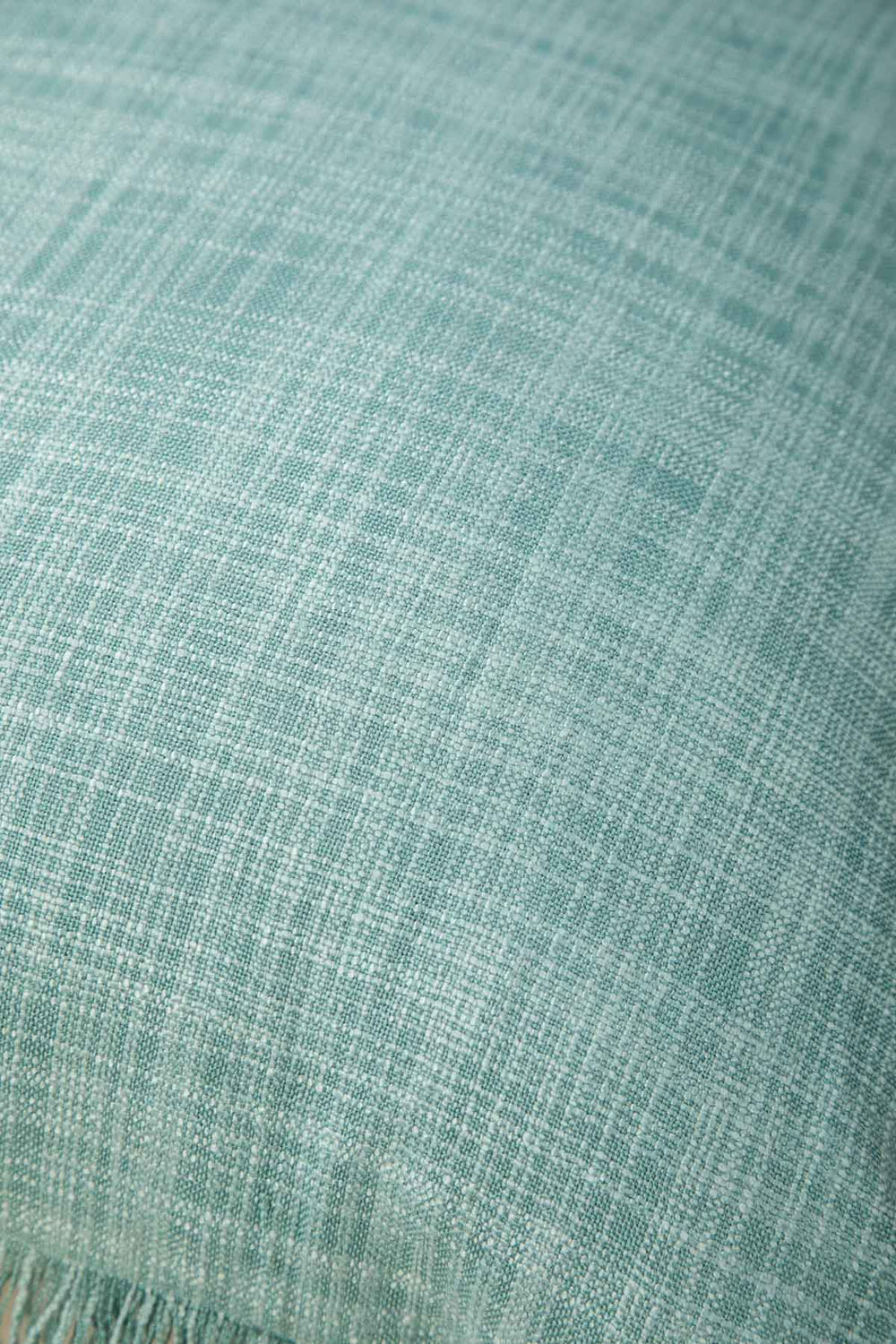 SOLID & TEXTURED CUSHIONS Raffia Turquoise Cushion Cover (46 X 46 Cm)