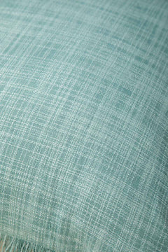 SOLID & TEXTURED CUSHIONS Raffia Turquoise Cushion Cover (46 X 46 Cm)