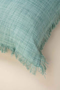 SOLID & TEXTURED CUSHIONS Raffia Turquoise Cushion Cover (46 X 46 Cm)