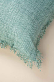 SOLID & TEXTURED CUSHIONS Raffia Turquoise Cushion Cover (46 X 46 Cm)