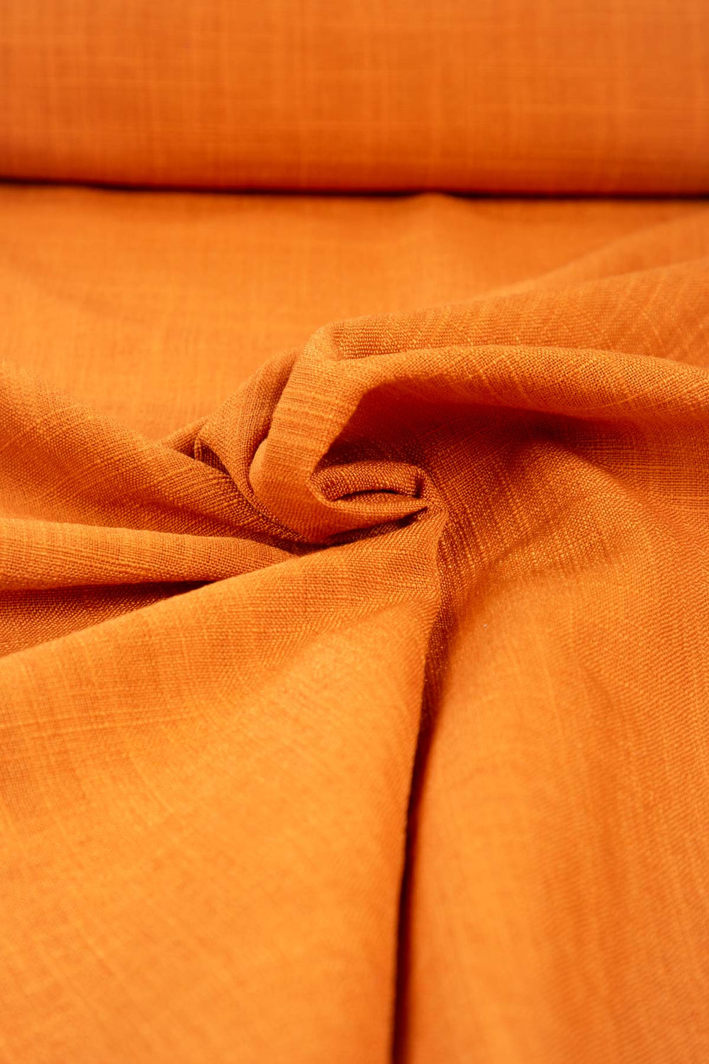 Raffia Ginger Orange Woven Heavy Fabric And Curtains