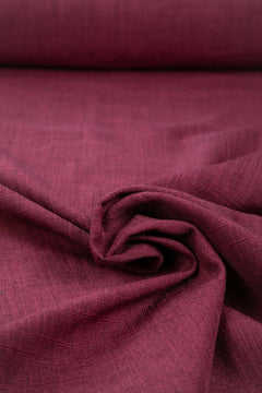 Raffia Plum Red Woven Heavy Fabric And Curtains