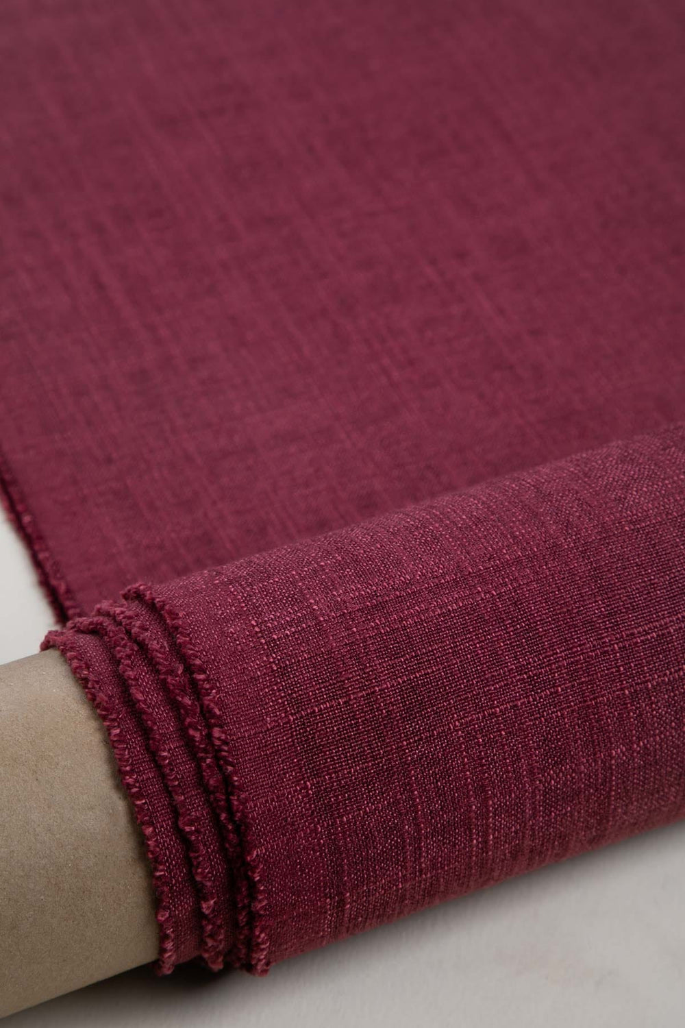 Raffia Plum Red Woven Heavy Fabric And Curtains
