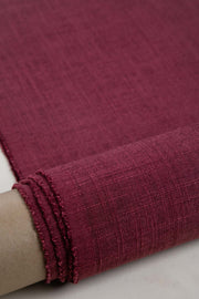 SOLID & TEXTURED UPHOLSTERY FABRICS Raffia Plum Red Solid Upholstery Fabric